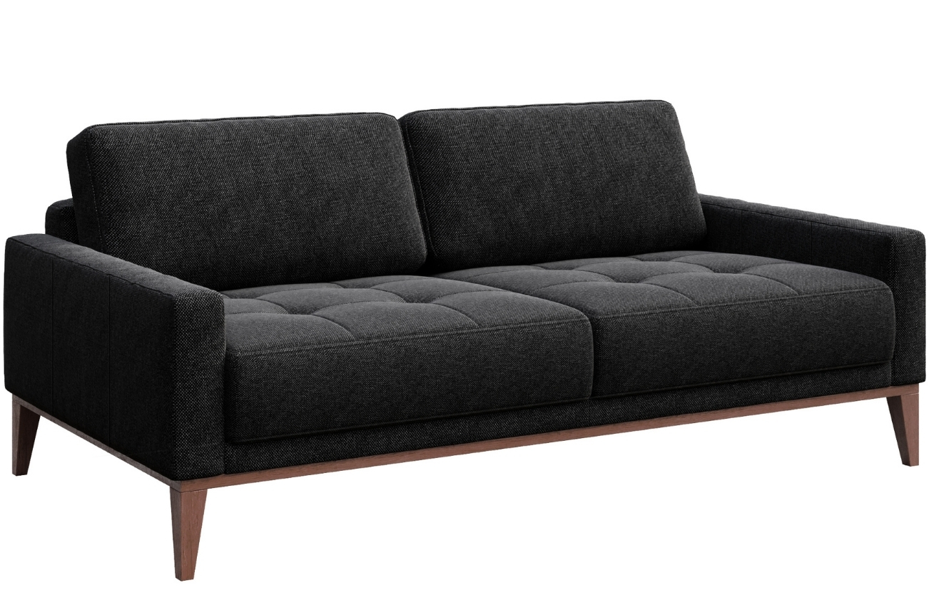 Antracitová dvoumístná látková pohovka MESONICA Musso Tufted 173 cm