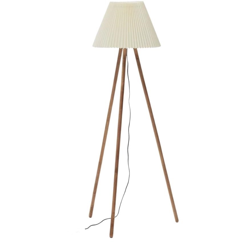 Béžová bavlněná stojací lampa Kave Home Benicarlo 149 cm