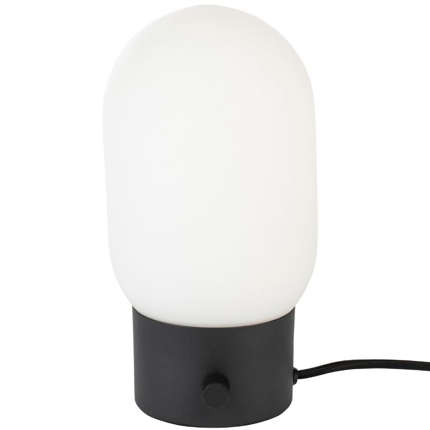 Bílo černá skleněná stolní lampa ZUIVER URBAN