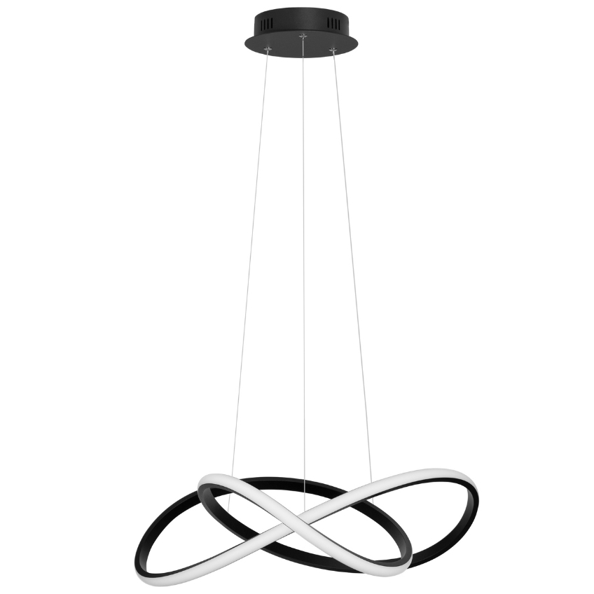 Černé kovové závěsné LED světlo Nova Luce Amara 56 cm