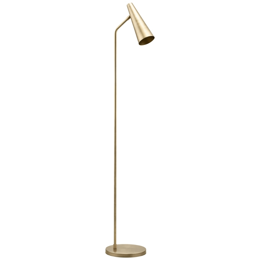 House Doctor Zlatá kovová stojací lampa Precise 124 cm