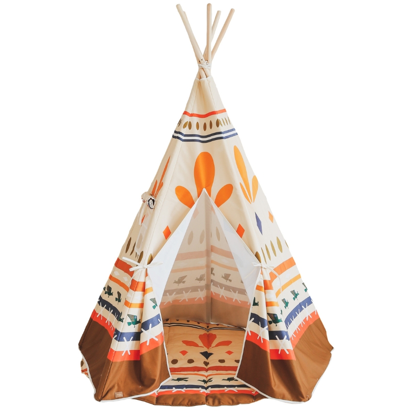 Moi Mili Barevný bavlněný teepee stan Native vibe 170 x 120 cm