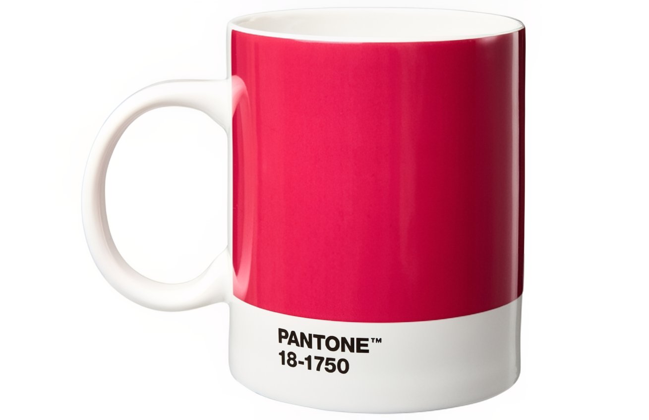 Růžový porcelánový hrnek Pantone Viva Magenta 18-1750 375 ml