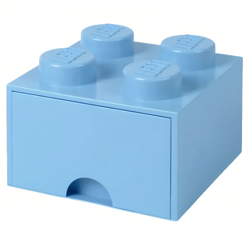 Světle modrý úložný box LEGO® Storage 25 x 25 cm