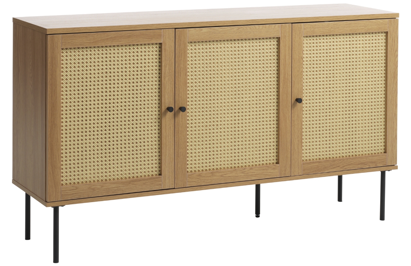 Komoda Unique Furniture Pensacola 140 x 40 cm s dubovým dekorem