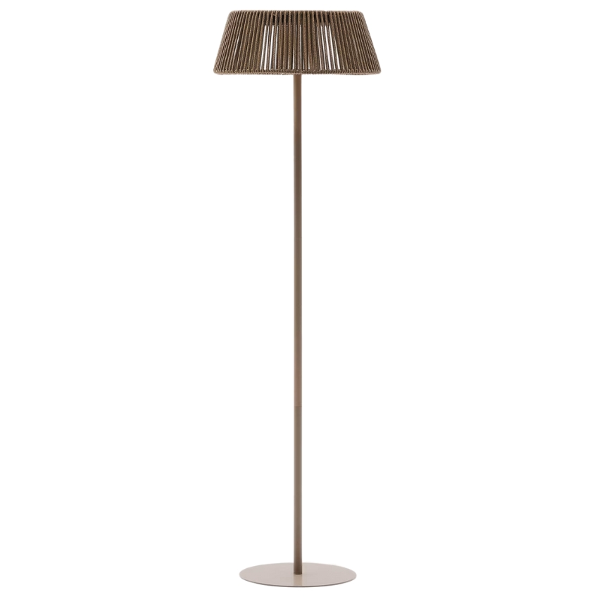 Béžovošedá zahradní solární LED lampa Kave Home Aldet 160 cm